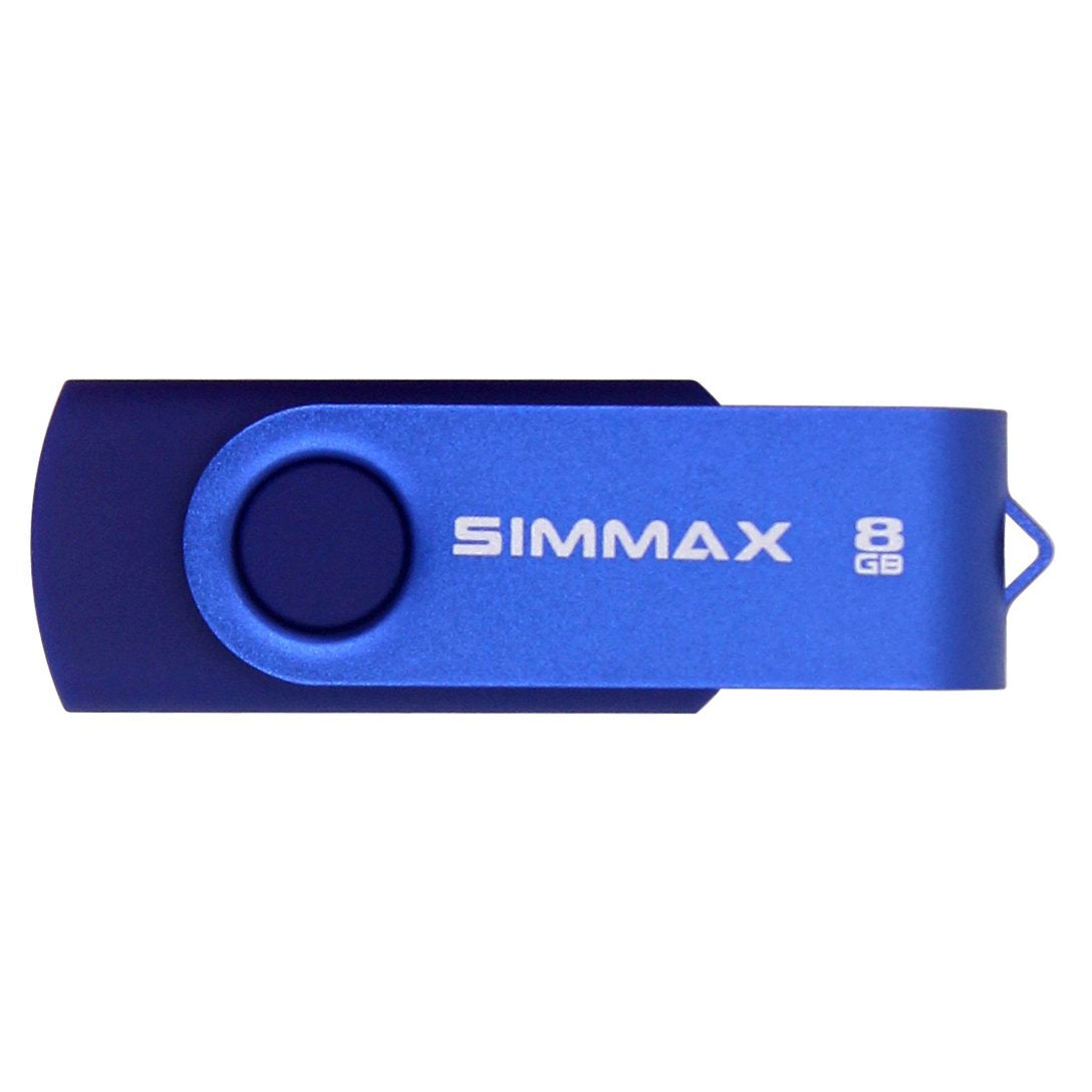 Simmax 5Pcs 8Gb Usb Flash Drive Usb 2.0 Flash Drive Memory Stick Fold Storage Thumb Stick Pen Swivel Design(Five Mixed Colors: Black Blue Green Purple Red)(Mix Color1)