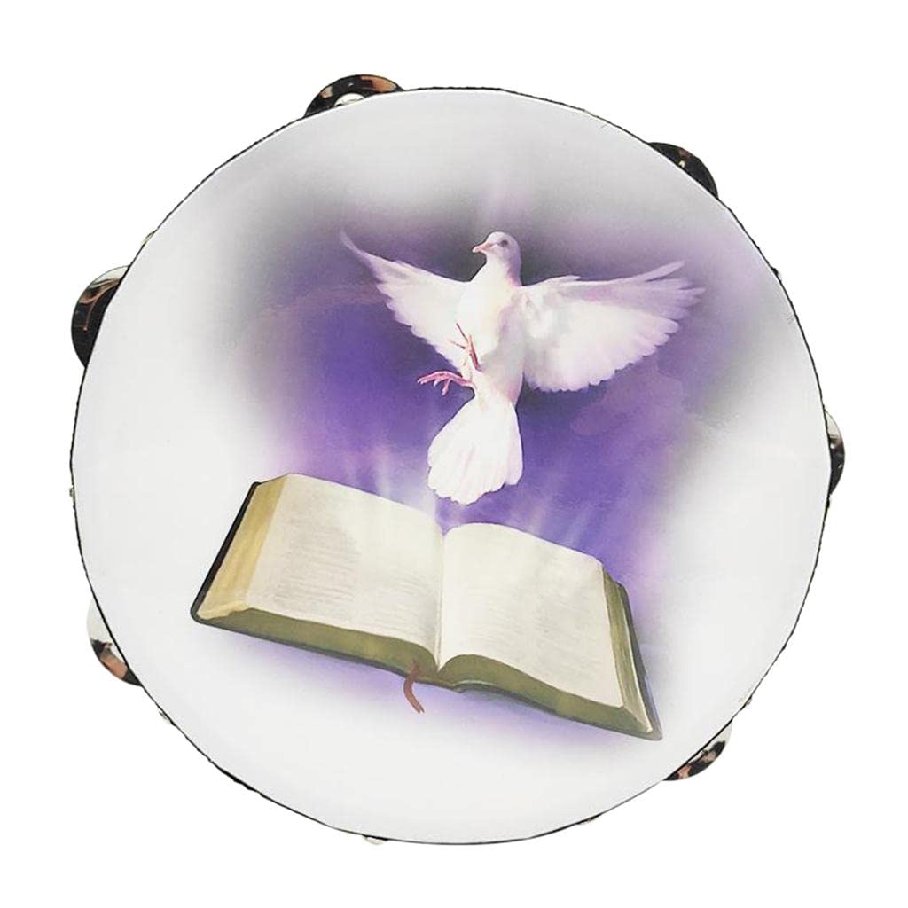 SECRET DESIRE Dove Pattern Double Row Jingles Music Tambourine Percussion Tamborine Drum