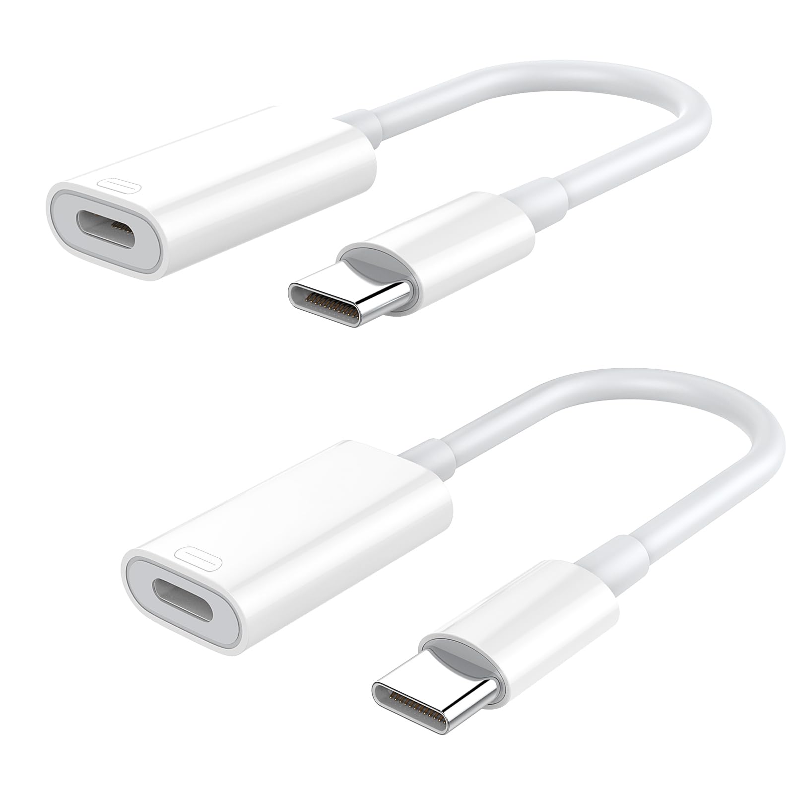 TiMOVO USB C to Lightning Adapter for Apple iPhone 15 Pro Max/15 Pro/15 Plus, 2 Pack Charger Connector Cable Supporting PD 35W &