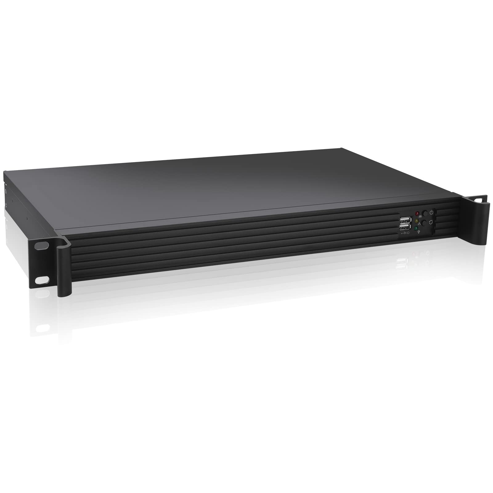 Rackchoice 1U Rackmount Server Chassis 9.84'' Depth Support Mini Itx M/B Only