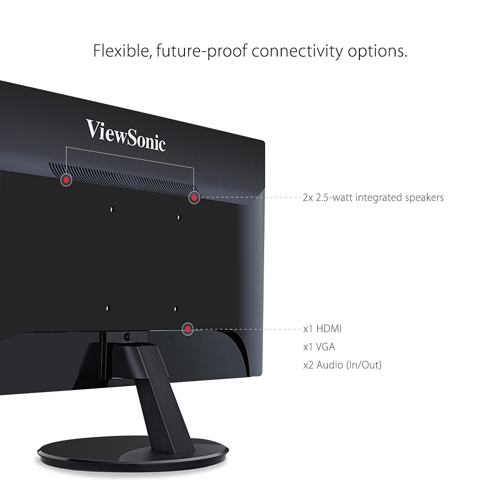 Viewsonic Va2459 Smh 24 Inch Ips 1080P Led Monitor With Hdmi And Vga Inputs