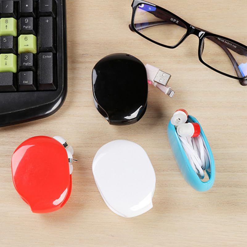 Angoily 12 Pcs Wire Organizer Cable Cord Keeper Phone Cord Winder Auto Cable Winder Retractable Cable Winder Headset Cable Holde