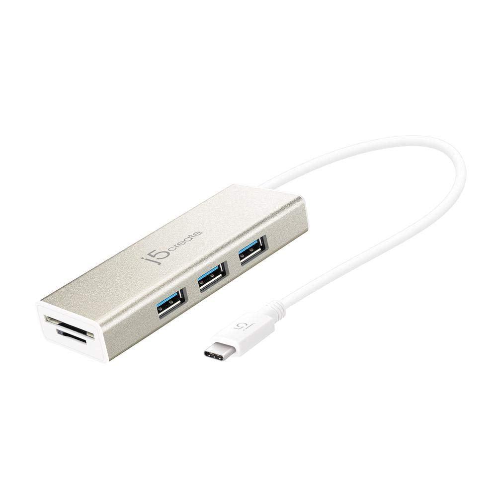 j5create Accessory JCH347 USBC3.1 3Port HUB with SD  microSD Card Reader RTL