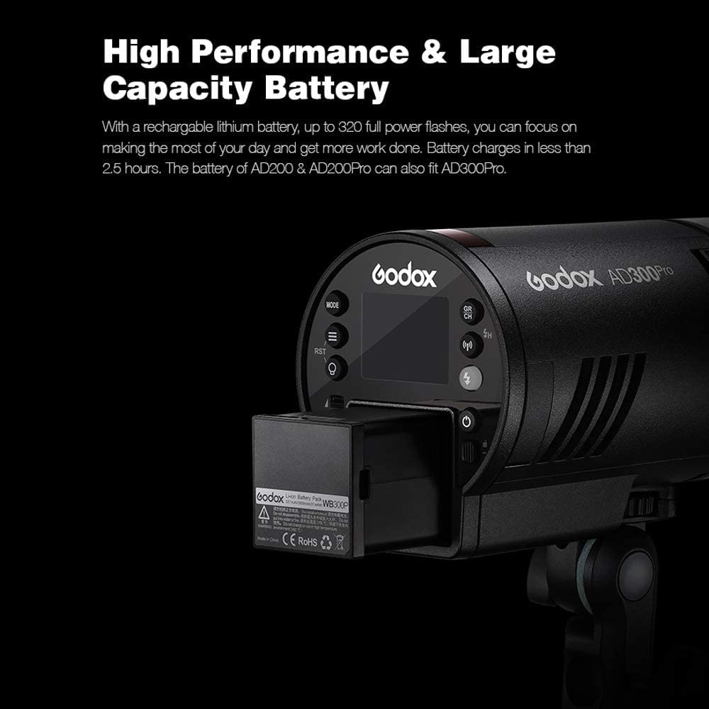 Godox Flash Strobe Ad300 Pro Ad300Pro Outdoor Studio Monolight 300W Photographic Lighting For Canon Sony Nikon Fuji Olympus Pana