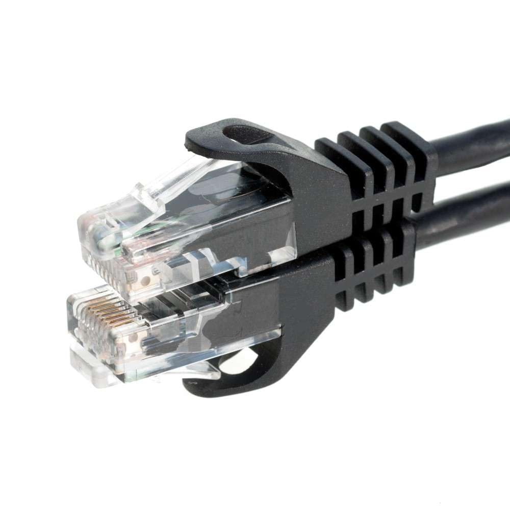 Cables Direct Online Snagless Cat5E Ethernet Network Patch Cable Black 50 Feet