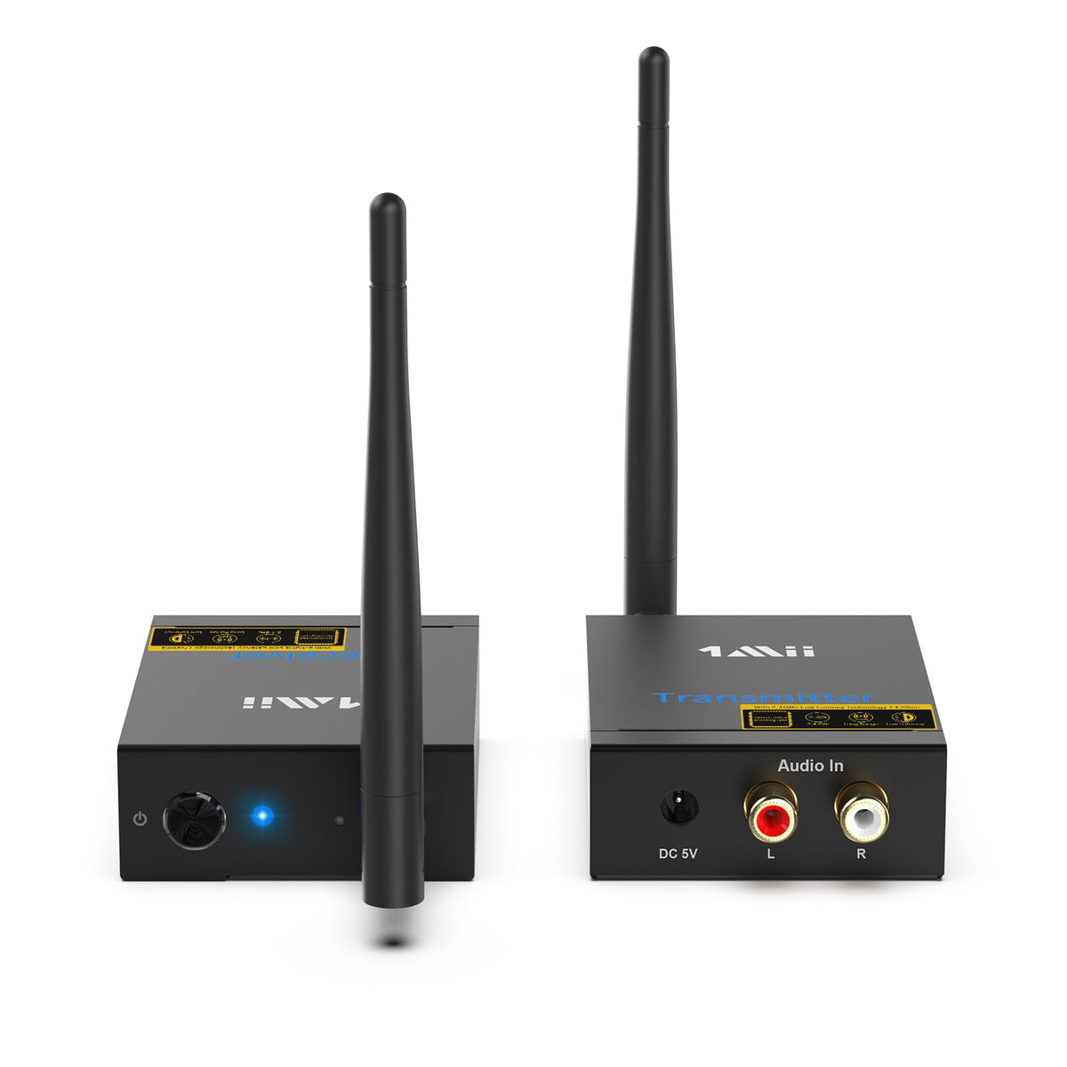 1Mii 2.4Ghz Wireless Audio Transmitter Receiver For Tv, 320Ft Long Range 20Ms Low Delay 192Khz/24Bit Hifi Audio, Wireless Adapte