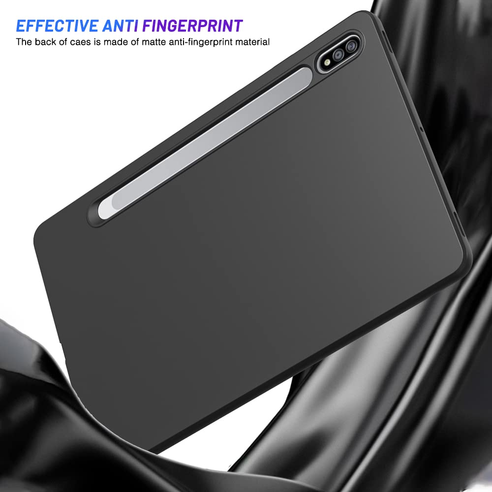 Wogroo Case For Samsung Galaxy Tab S8/S7 11 Inch, Thin And Soft Protective Cover, Black