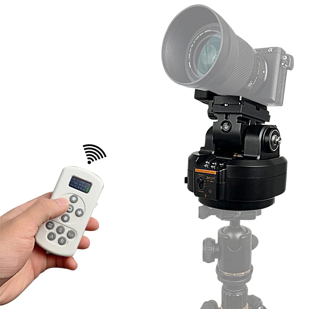 Mcoplus YT2000 Intelligent 360° Infinity Rotation Remote & Tracking Pan Tilt Head, Automatic Motorized Rotating Panoramic Head for Cameras/Smartphones (Limited Weight Under 2kg)