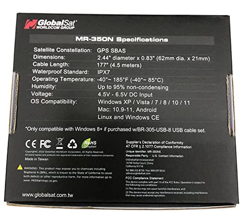 Globalsat Mr 350N Gps Receiver, Black