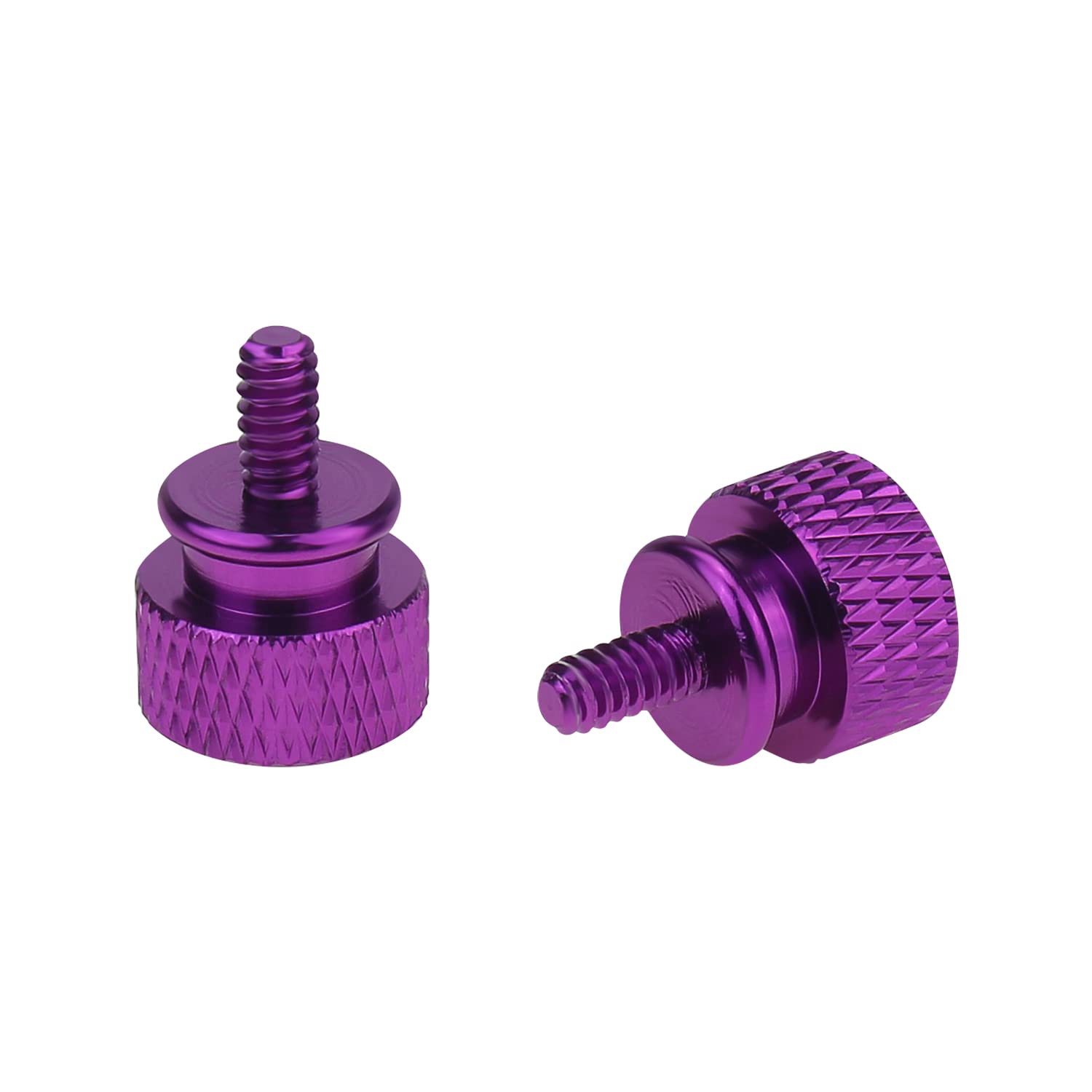 Helifouner 20 Pieces 6 32 Thread, Purple Color Anodized Aluminum Computer Case Thumbscrews, Thumb Screws For Computer Case/Cover