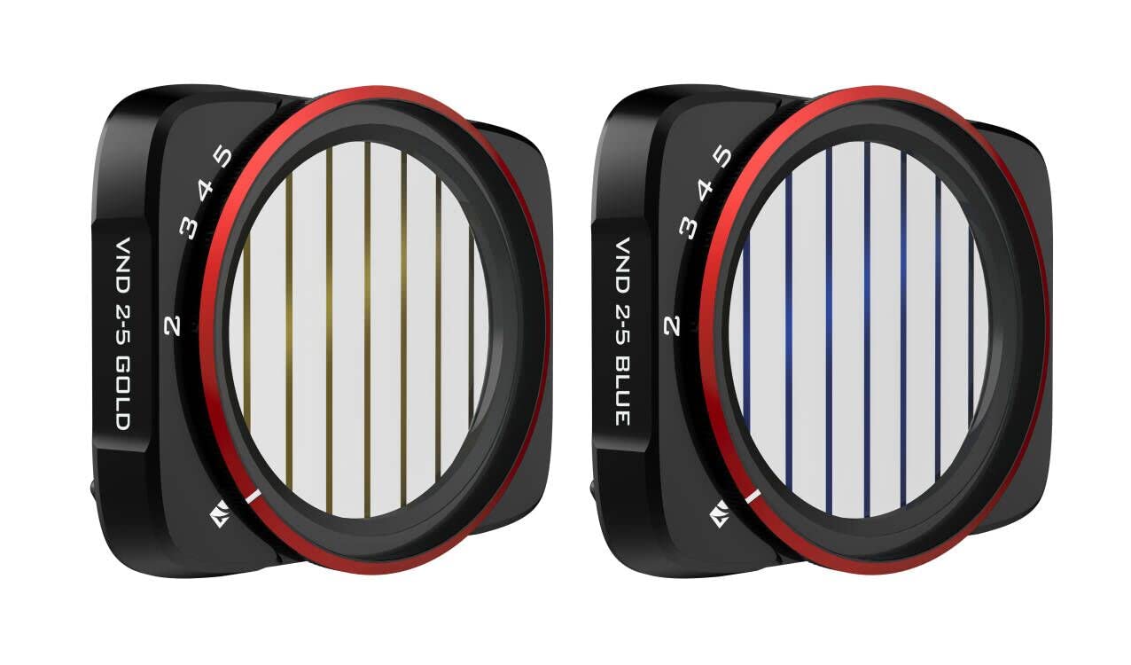 Freewell Variable Nd (Vnd) 2 5 Blue & Gold Streak Anamorphic Effect Filter Kit Compatible With Air 2S Drone