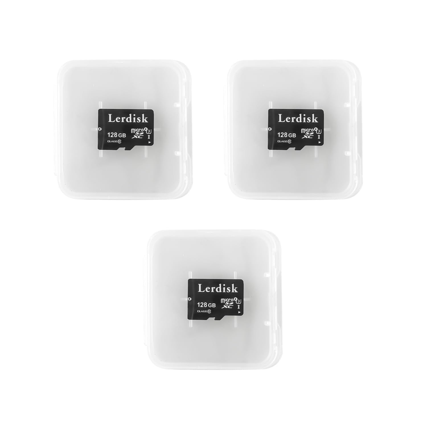 Lerdisk Factory Wholesale Micro Sd Card 128Gb U3 Pack Of 3 In Bulk Micro Sdxc With Adapter Produced By Authorized Licencee(128Gb