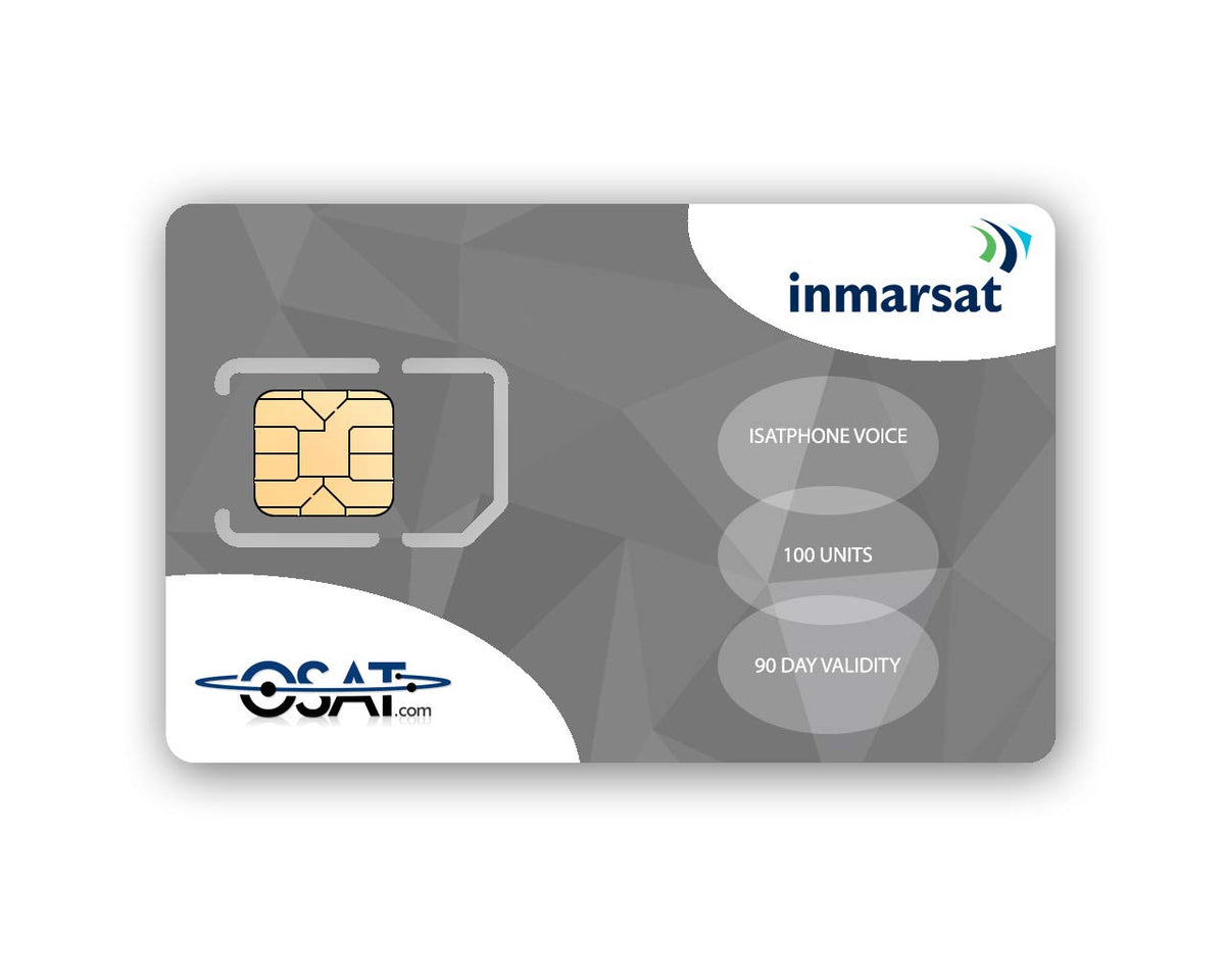 Inmarsat Isatphone Prepaid Sim Card With 100 Units (67 Minutes)