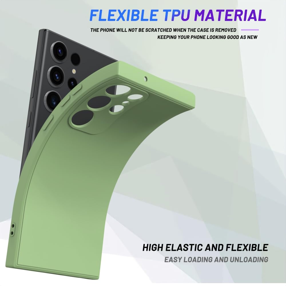 Wogroo For Samsung Galaxy S24 Ultra Case Green, Scratch Resistant With Soft Touch, Slim Thin Phone Cover For Samsung Galaxy S24