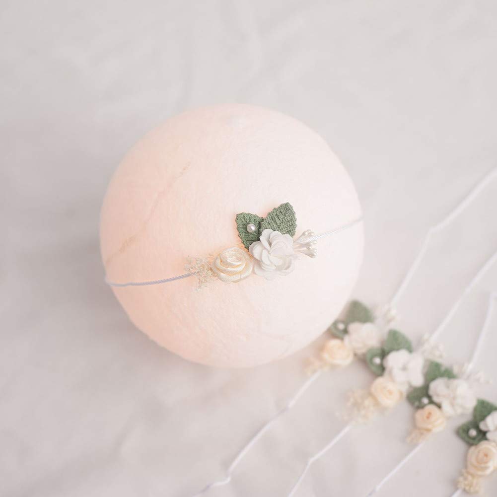 Zeroest Baby Photography Props Headband Newborn Girl Hair Accessories Photo Shoot Outfits Infant Flower Headdress (No..9)