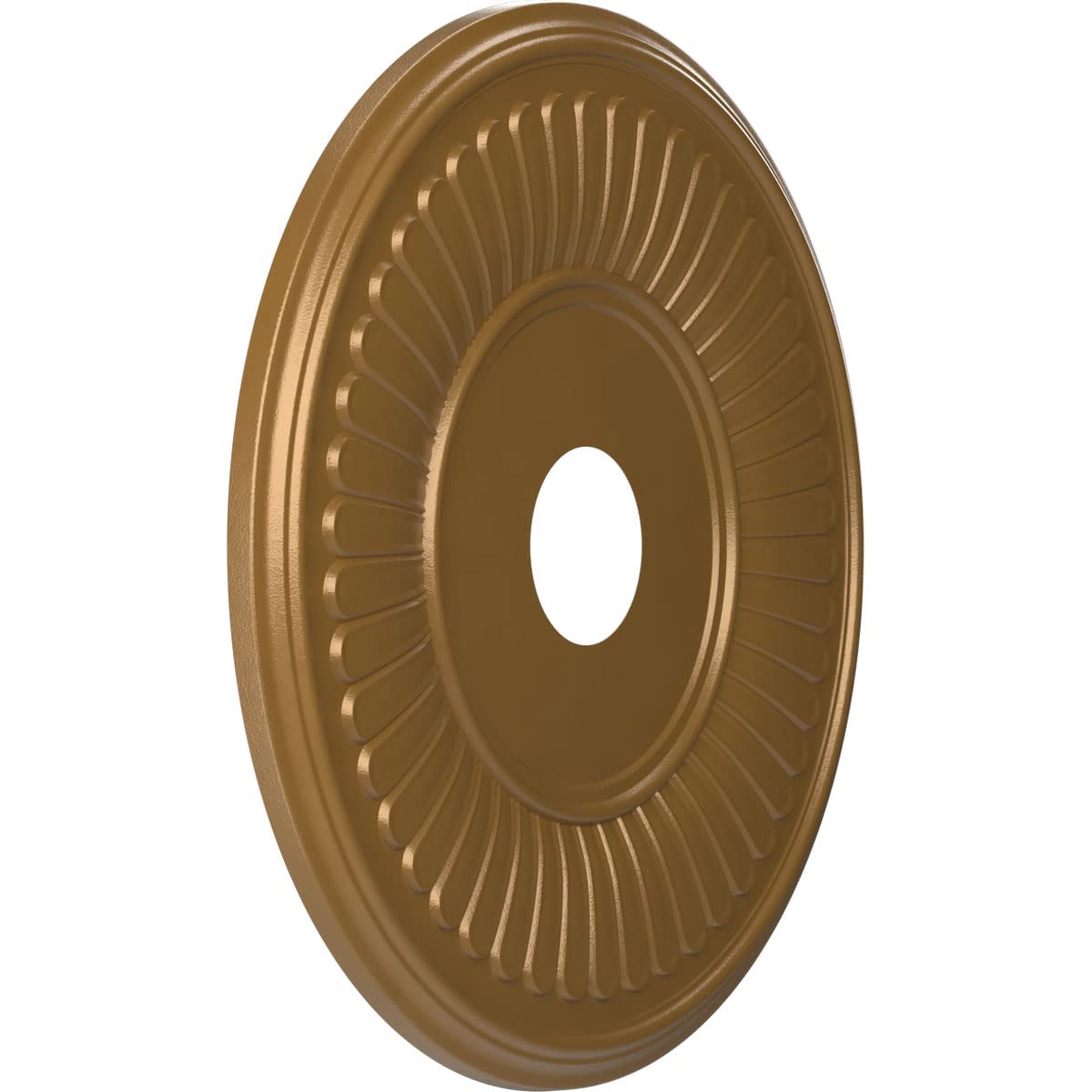 Ekena Millwork Cmp19Becgh Berkshire Thermoformed Pvc Ceiling Medallion (Fits Canopies Up To 8 3/8), 19Od X 3 1/2Id X 1P, Metalli