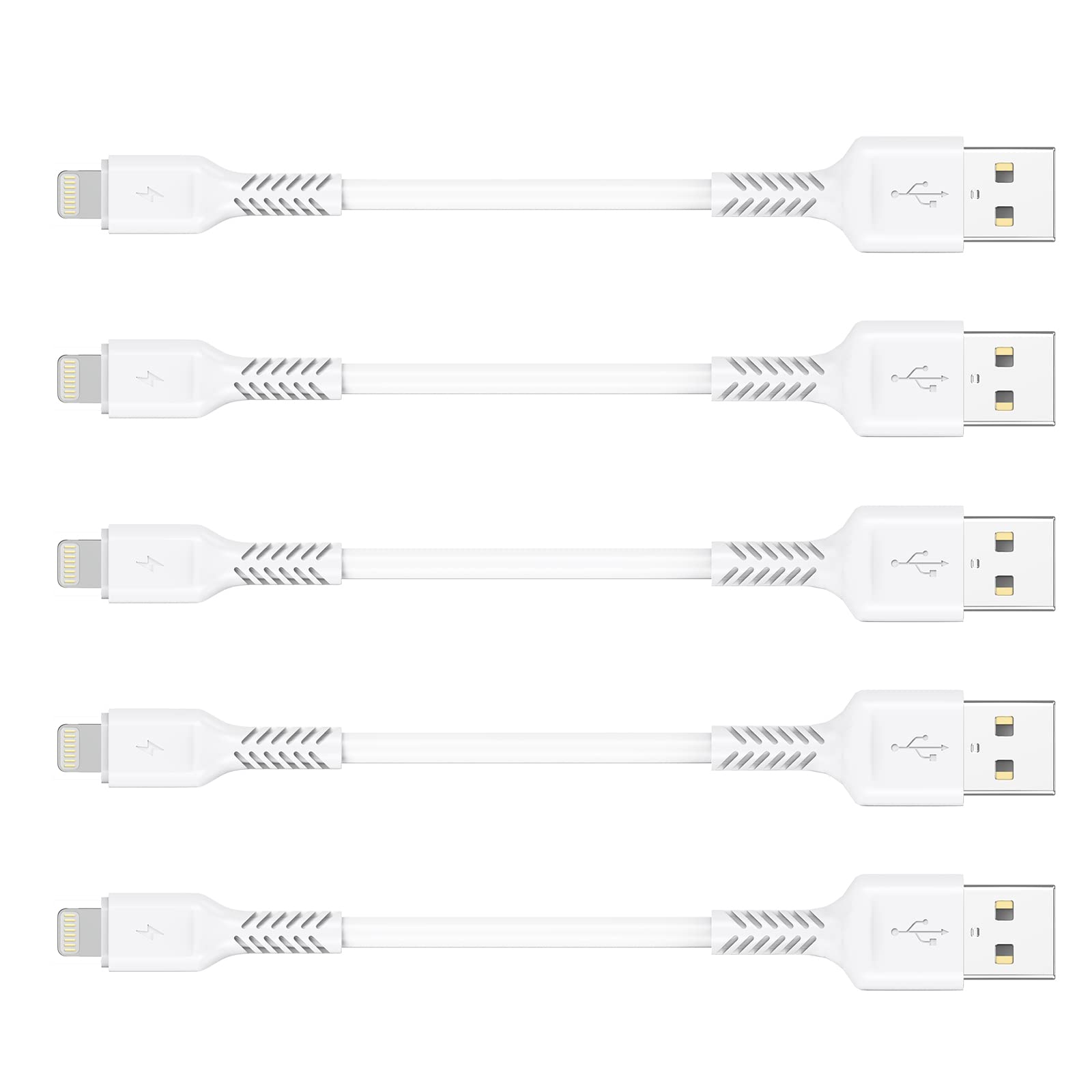 4 Inches Iphone Charger Cord Short, 5Pack Small Usb A To Lightning Cable Fast Charging Compatible With Apple Iphone 13 12 11 Pro
