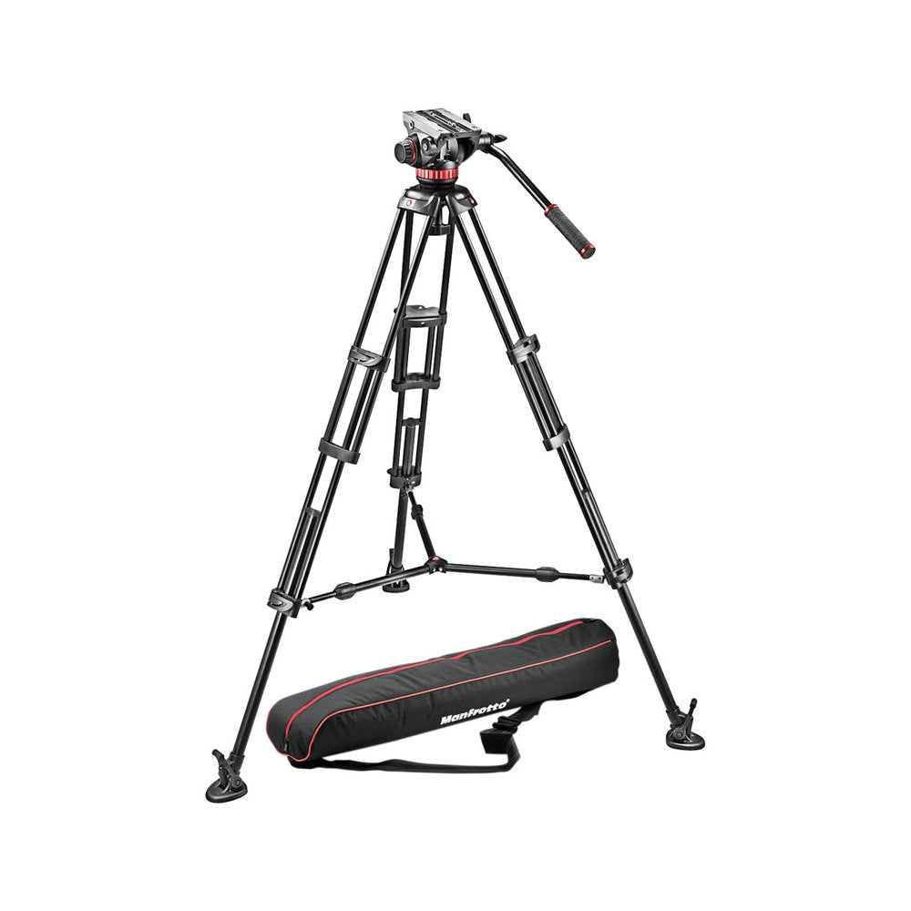 Manfrotto Mvh502A,546Bk 1 Professional Fluid Video System With Aluminum Legs And Mid Spreader (Black)