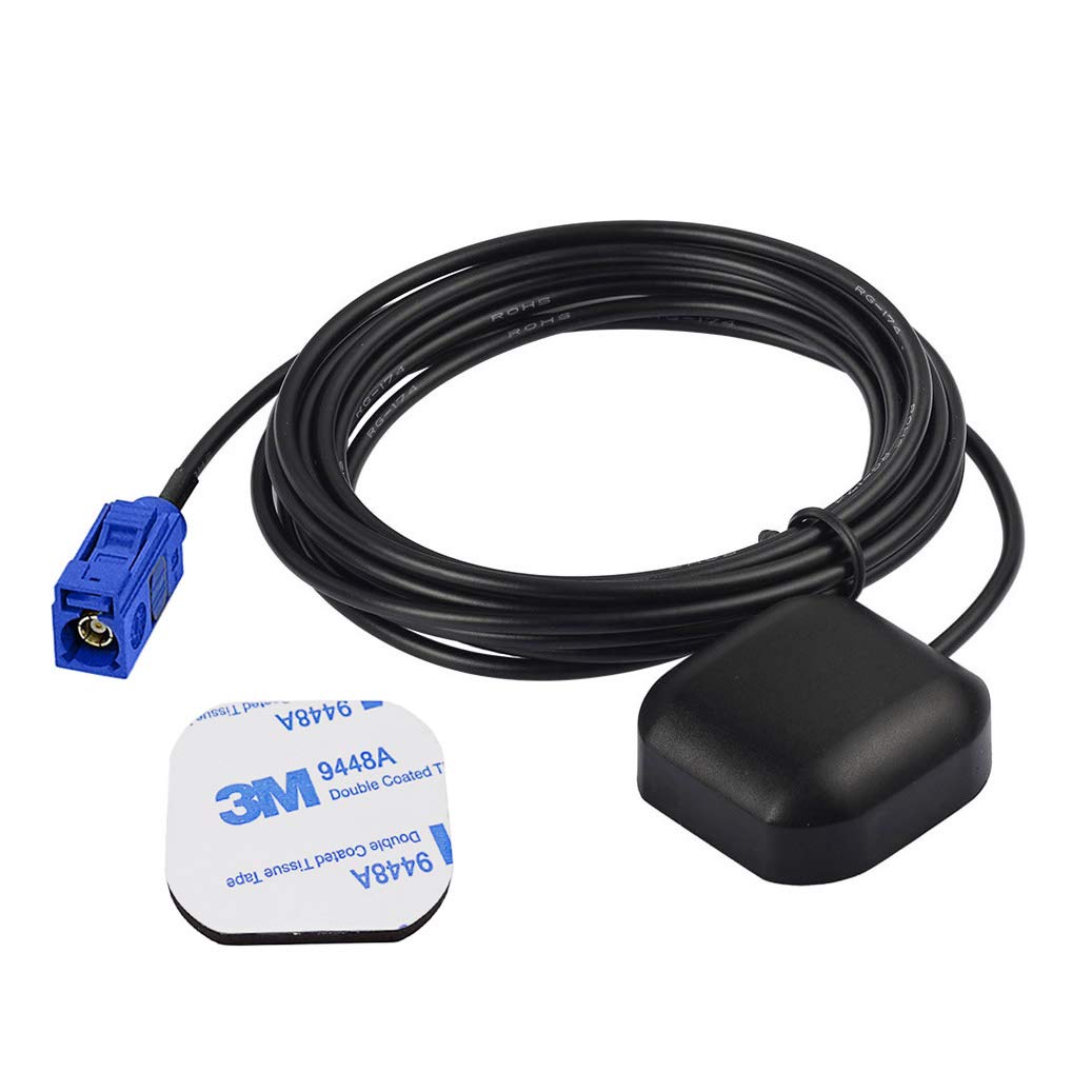 Bingfu Vehicle Waterproof Active GPS Navigation Antenna Fakra C Blue GPS Antenna Compatible with Car Truck SUV Head Unit