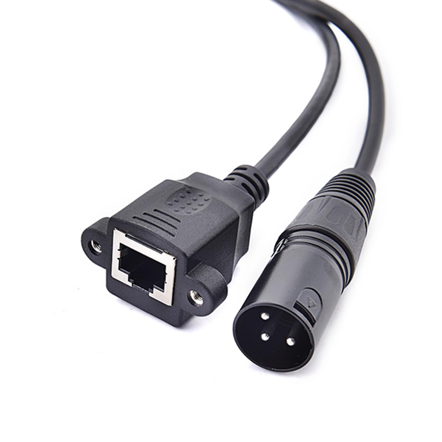 Maxmoral 2pcs 3 Pole XLR to RJ45 DMX512 Adapter RJ45 to Male XLR DMX ...