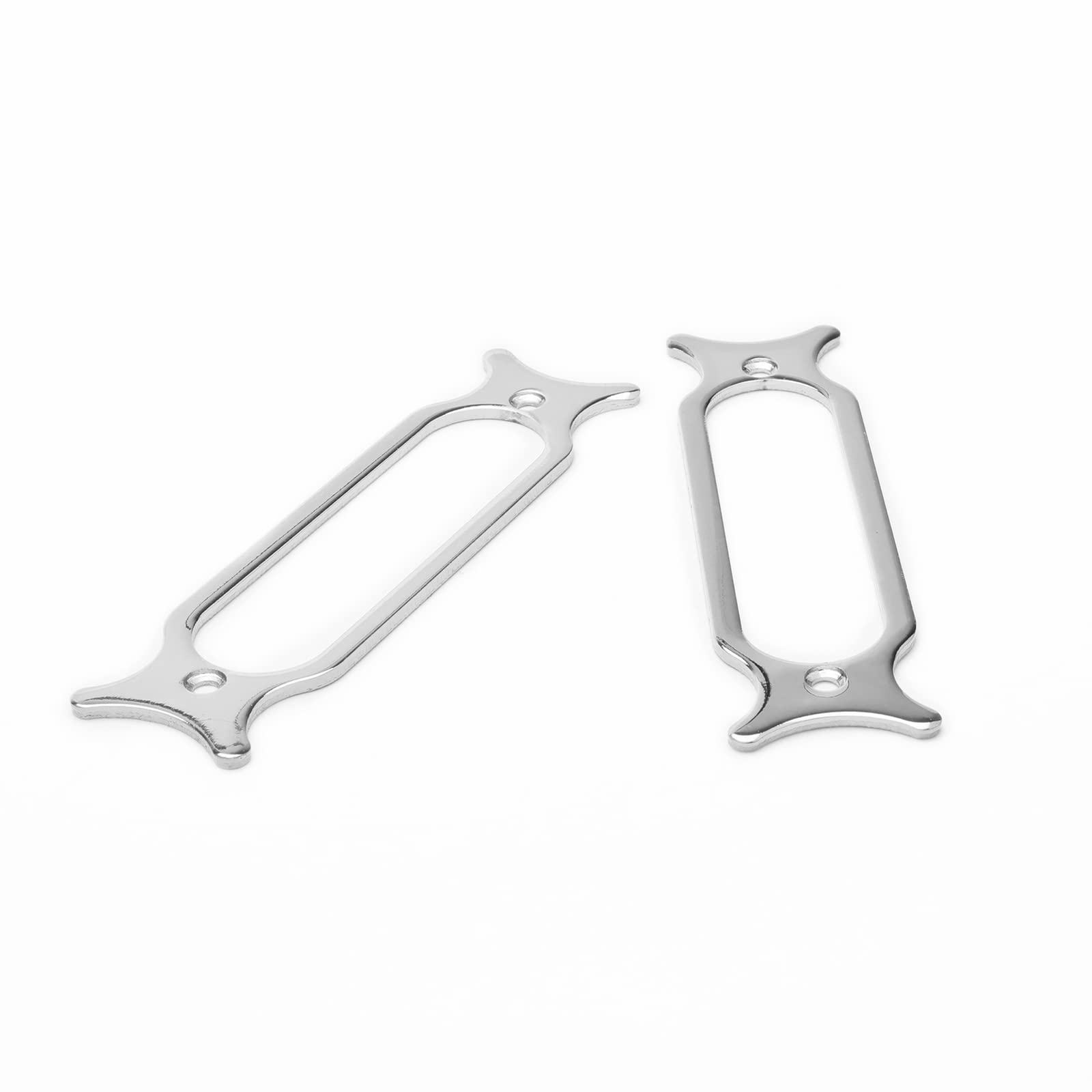 Unxuey Metal Single Coil Pickup Mounting Ring Set Pickups Cover Frame Replacement Part For Electric Guitar (3 Pack, Silver)