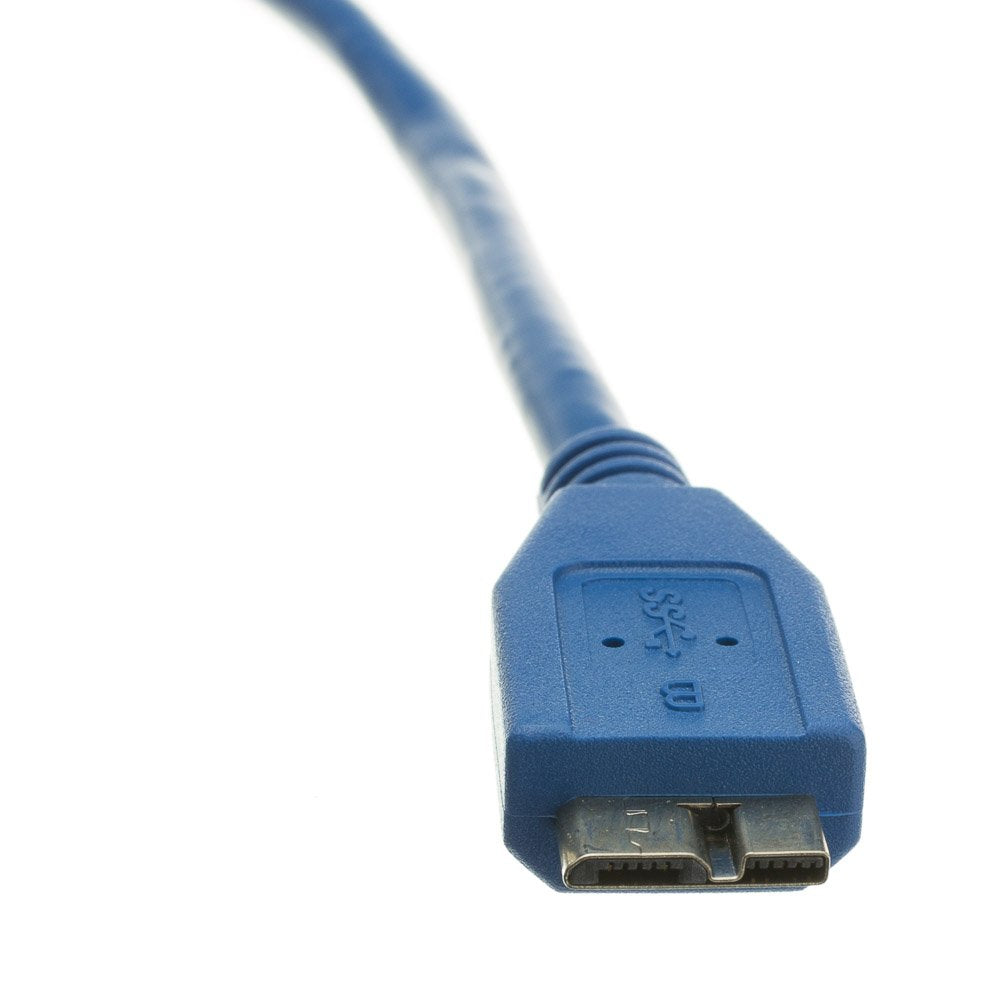 Cablewholesale Micro Usb 3.0 Cable, Blue, Type A Male/Micro B Male, A Male To Micro B High Speed Usb Cable, 3 Ft