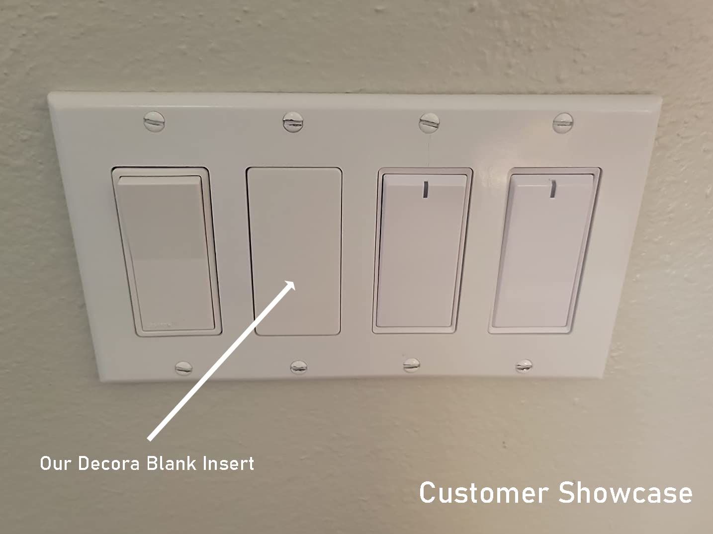 Quickport Decora Keystone Insert, 0 Blank Port, 5 Pack White 5Pk Dec Blank