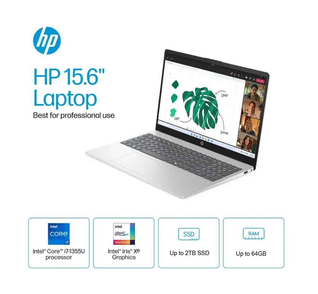 Hp 2025 Flagship 15.6 Fhd Touchscreen Laptop, 10-Core Intel I7-1355U,Iris Xe Graphic Wifi6, Btpaccessory, Win 11 Pro W/Lifetime
