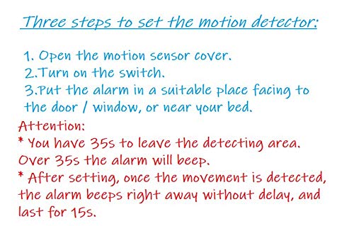 Portable Mini Motion Detector Alarm + 120Db Ear Piercing Siren + Sos Led Light, Hotel Door Room Security Device For Female Women