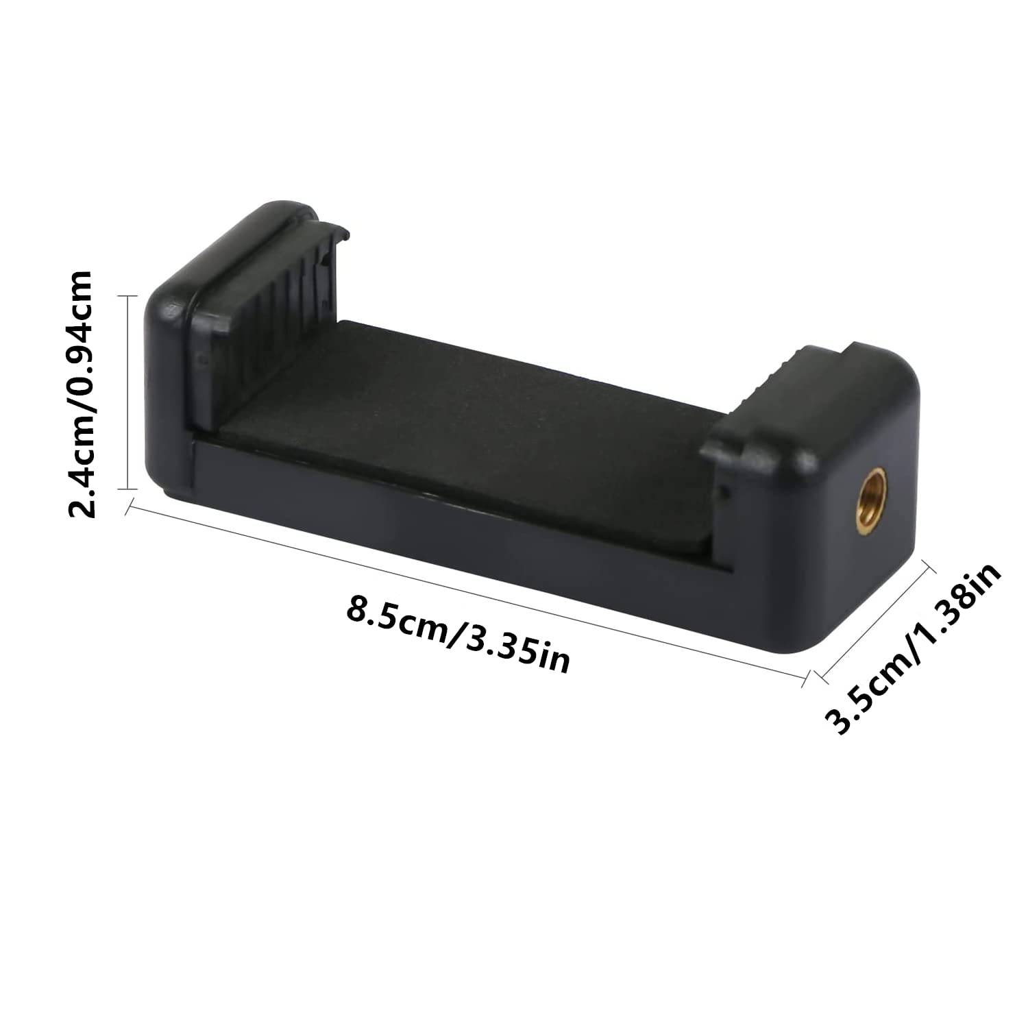 Praqecz Universal Cell Phone Tripod Mount Adapter, Phone Holder Clip Connector Head Used For Monopod Selfie Stick Travel Mini Fl