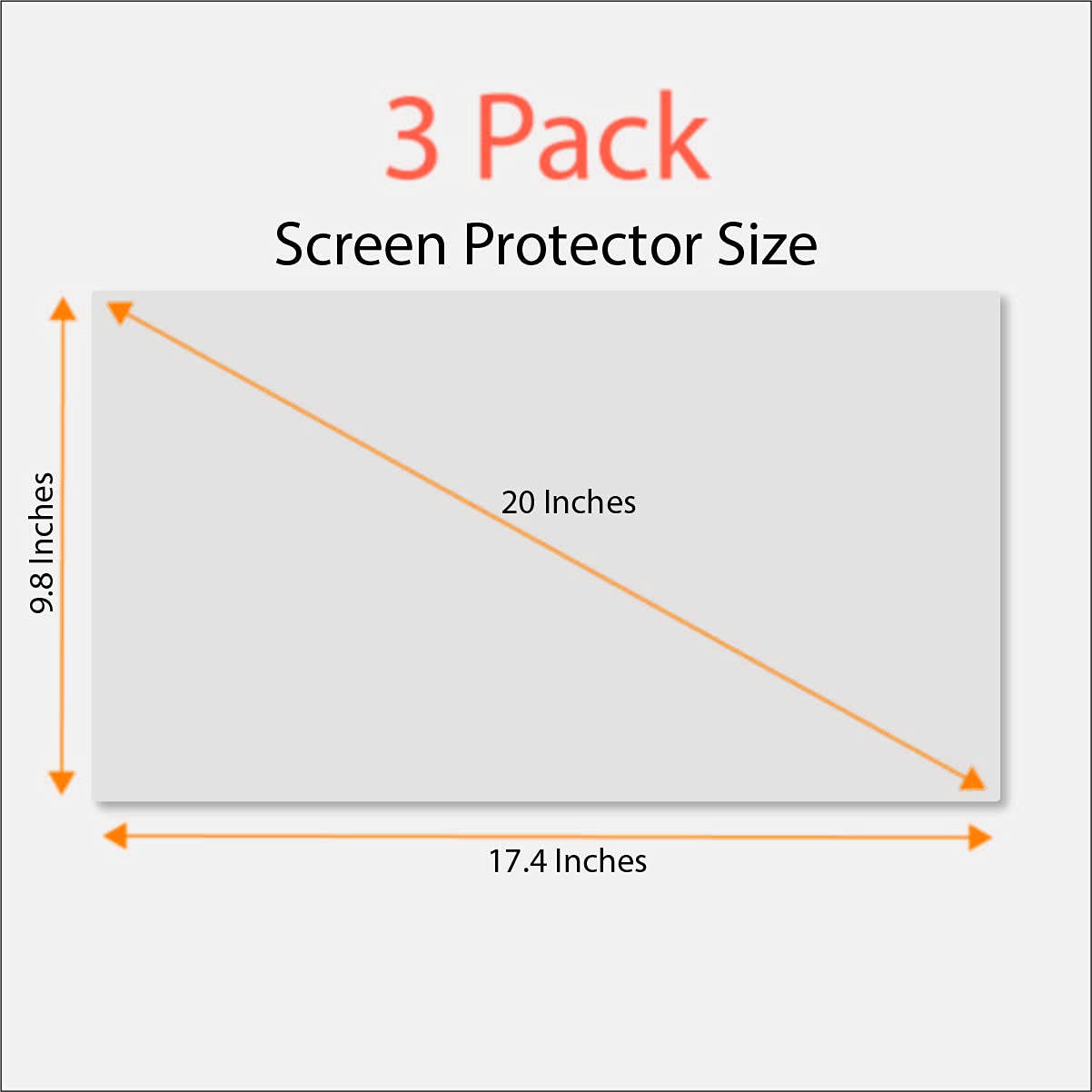 Anti Glare And Anti Finger Print Screen Protector (3 Pack) For 20 Inches Widescreen Desktop Monitor