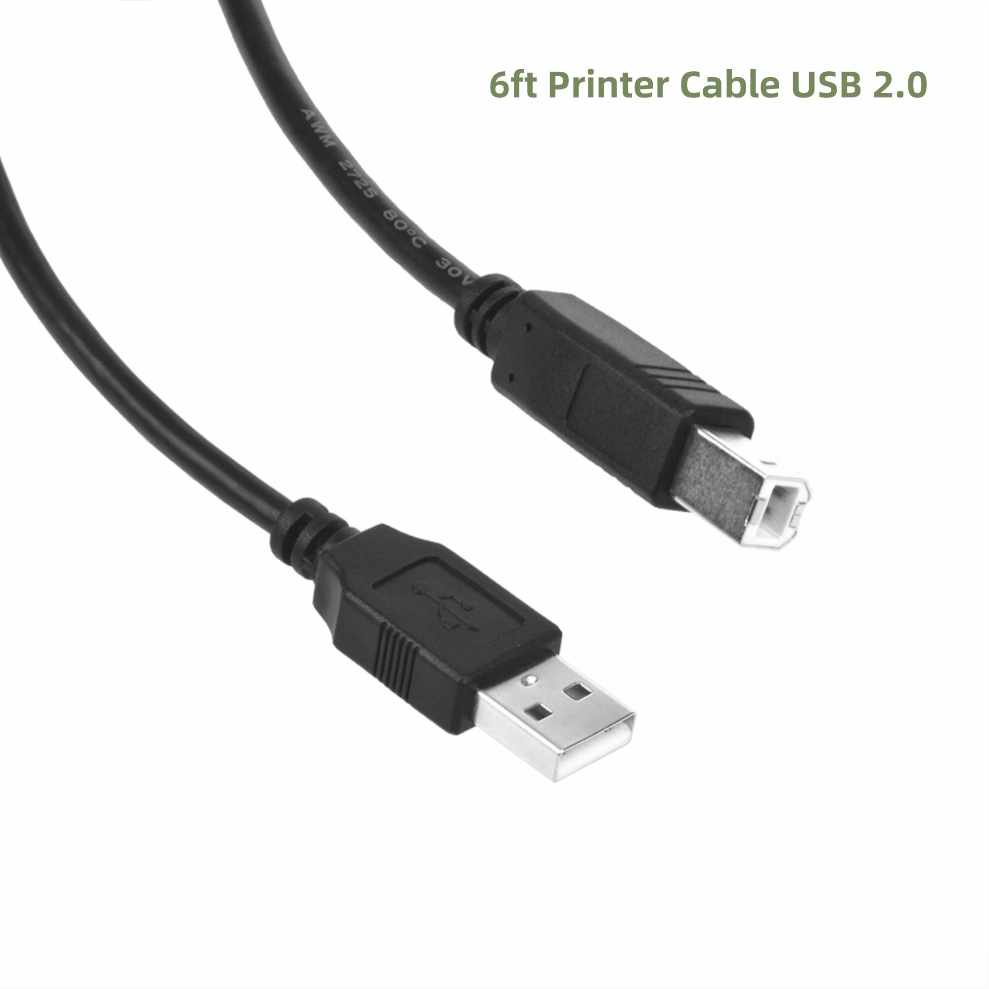 Sllea Usb Cable Pc Laptop Cord For Pioneer Dj Ddj Sr Ddj Sx2 Serato 4 Channel Performance Controller Usb 2.0 Male A To Male B Data Sync Cord Lead Black