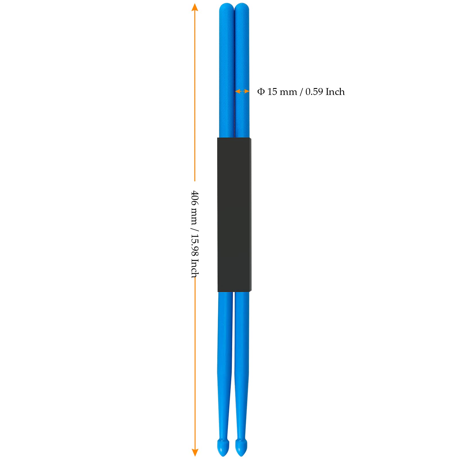 Mukchap 10 Pairs 5A Nylon Drum Sticks, Non Slip Plastic Exercise Drumsticks, Multi Color Drum Sticks For Instrument Percussion,