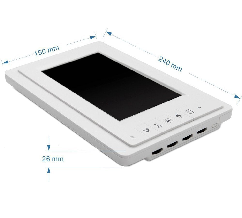 Mengqi Control 7'' Lcd Video Door Phone Intercom Systems Via Password Open Door 600Lbs Electronmagnetic Lock Access Control & Power Unit & Zl Bracket Full Kits