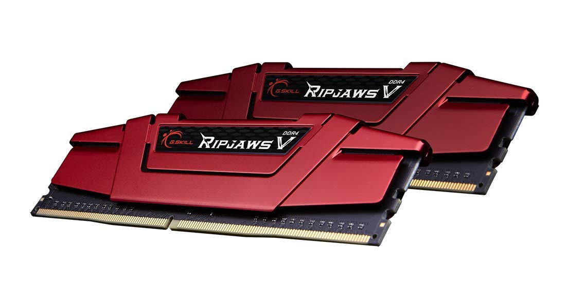 G.Skill Ripjaws V Series (Intel Xmp) Ddr4 Ram 16Gb (2X8Gb) 2400Mt/S Cl15 15 15 35 1.20V Desktop Computer Memory Udimm   Red (F4
