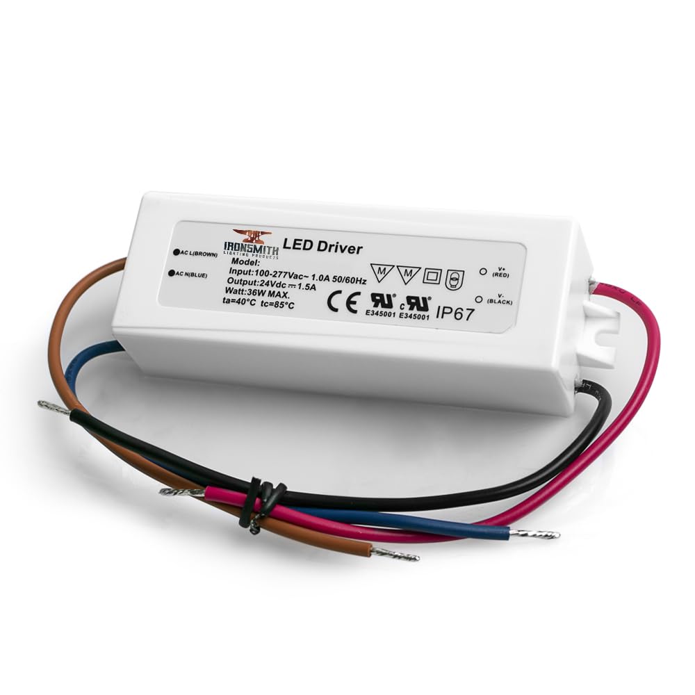 Ironsmith Lighting Products Constant Voltage LED Driver Transformer (12 Volt | 36 Watt | Dimmable - Constant Voltage)