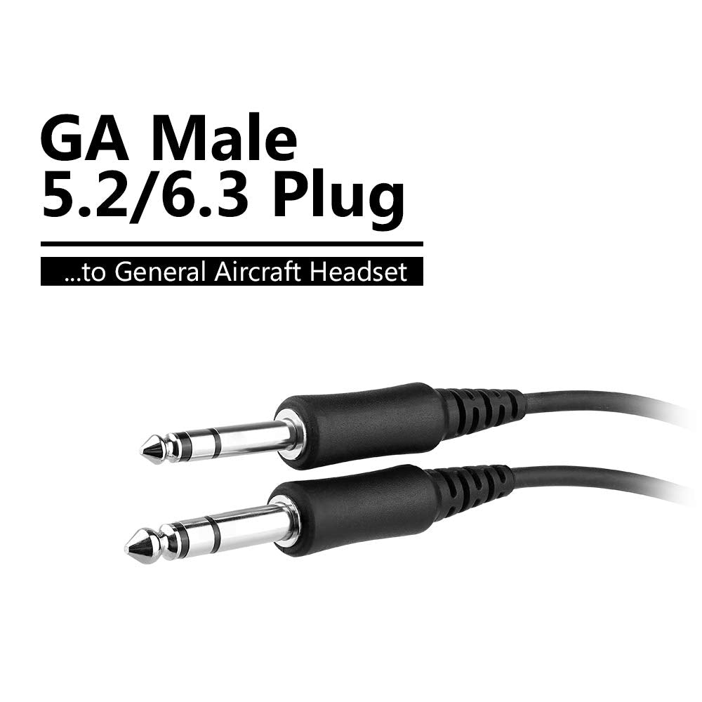 R Spider Wireless Aviation Headset To General Aircraft (Ga) Adapter For Bose A20 Lemo 6Pin