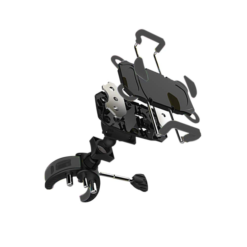 Ihens5 Bike Mount, Bike Phone Mount Motorcycle Baby Carriage Bicycle Mic Stand Cell Phone Holder Cradle With Rubber Strap 360 De