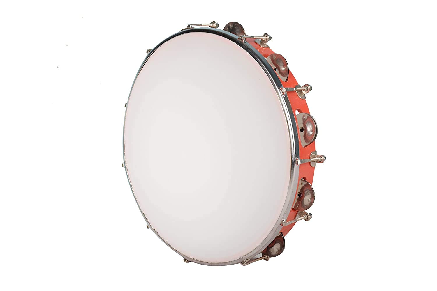 SAI MUSICALS Tambourine, 12 inch (with head),