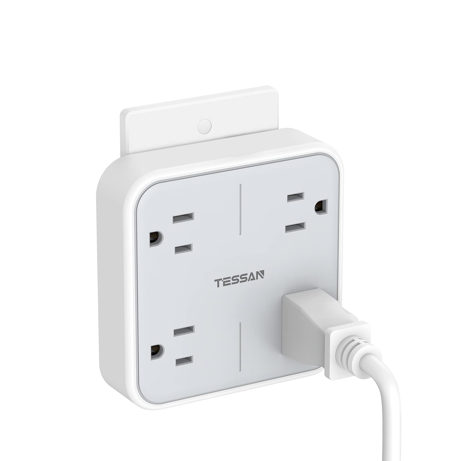 Multi Plug Outlet Splitter, Tessan Widely Spaced Outlet Extender With 4 Electrical Outlets, Multiple Outlet Wall Plug Expander S