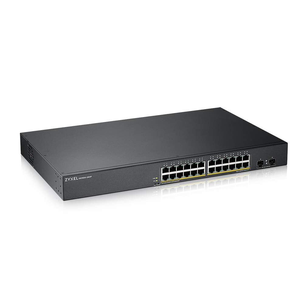 Zyxel 24-Port PoE Gigabit Switch | Smart-Managed | 24x PoE+ @170W | 2x SFP | Rackmount [GS1900-24HPV2]