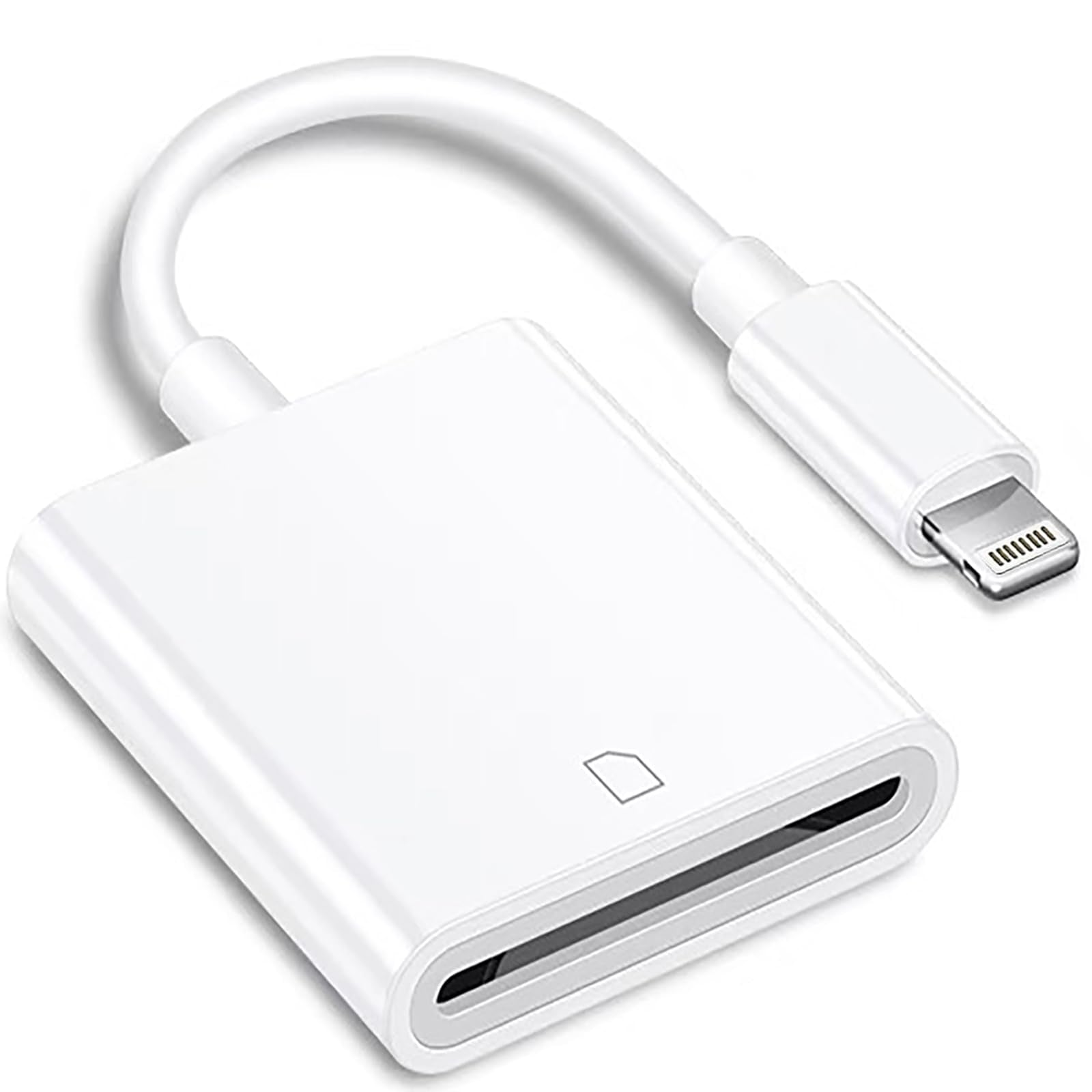 (Apple Mfi Certified) Lightning To Sd Card Camera Reader For Iphone,Trail Camera Viewer Sd Memory Card Reader Adapter Compatible