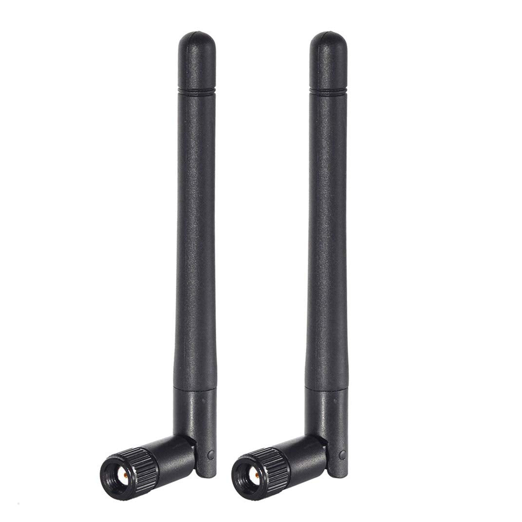 Bingfu Dual Band Wifi 2.4Ghz 5Ghz 5.8Ghz 3Dbi Mimo Rp Sma Male Antenna (2 Pack) For Wifi Router Wireless Network Card Usb Adapte