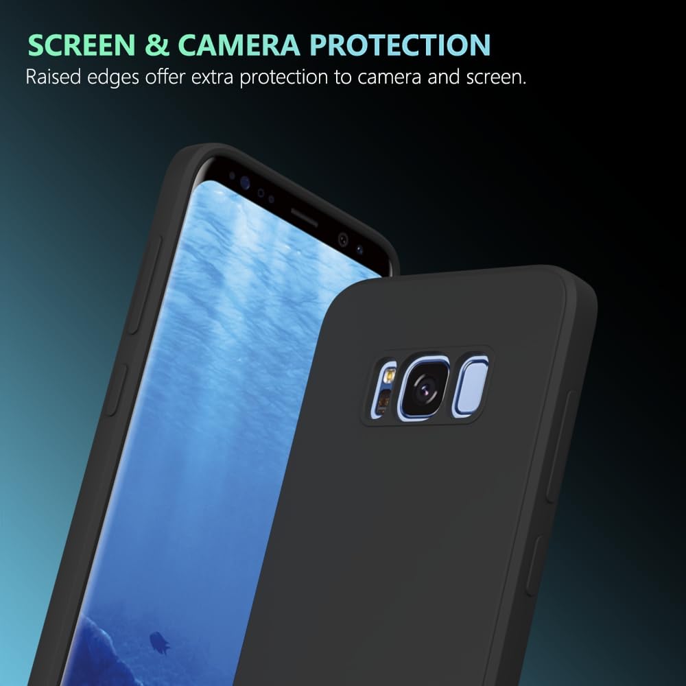 Wogroo For Samsung Galaxy S8 Case Black, Scratch Resistant With Soft Touch, Slim Thin Phone Cover For Samsung Galaxy S8