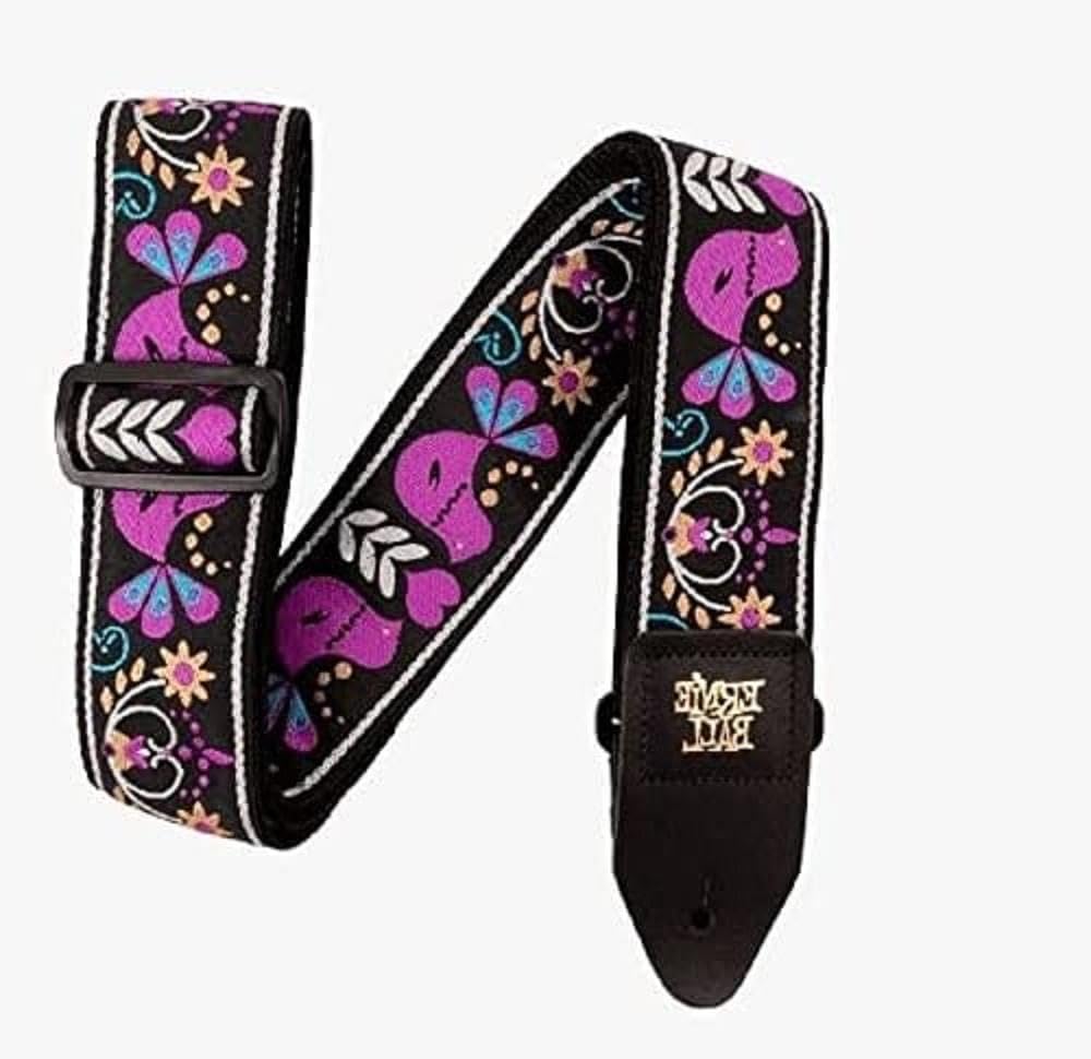 Ernie Ball Jacquard Guitar Strap, Purple Bird Lupin (P05331)