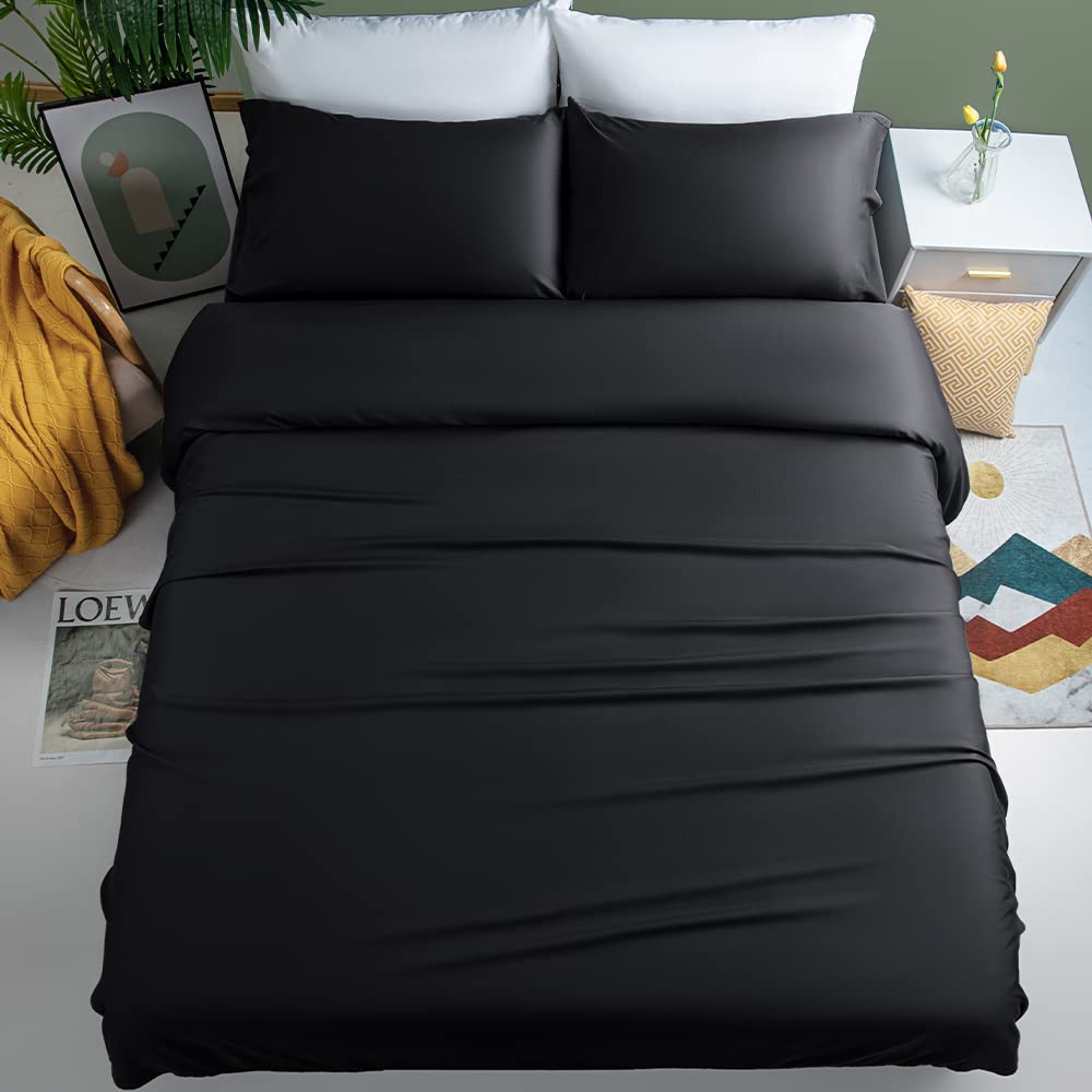Shilucheng 100 Cooling Bamboo_ Sheets Set  Queen Size 1800 Thread Count Soft Bed Sheets,16 Inch Deep Pocket,Breathable,Comfortab