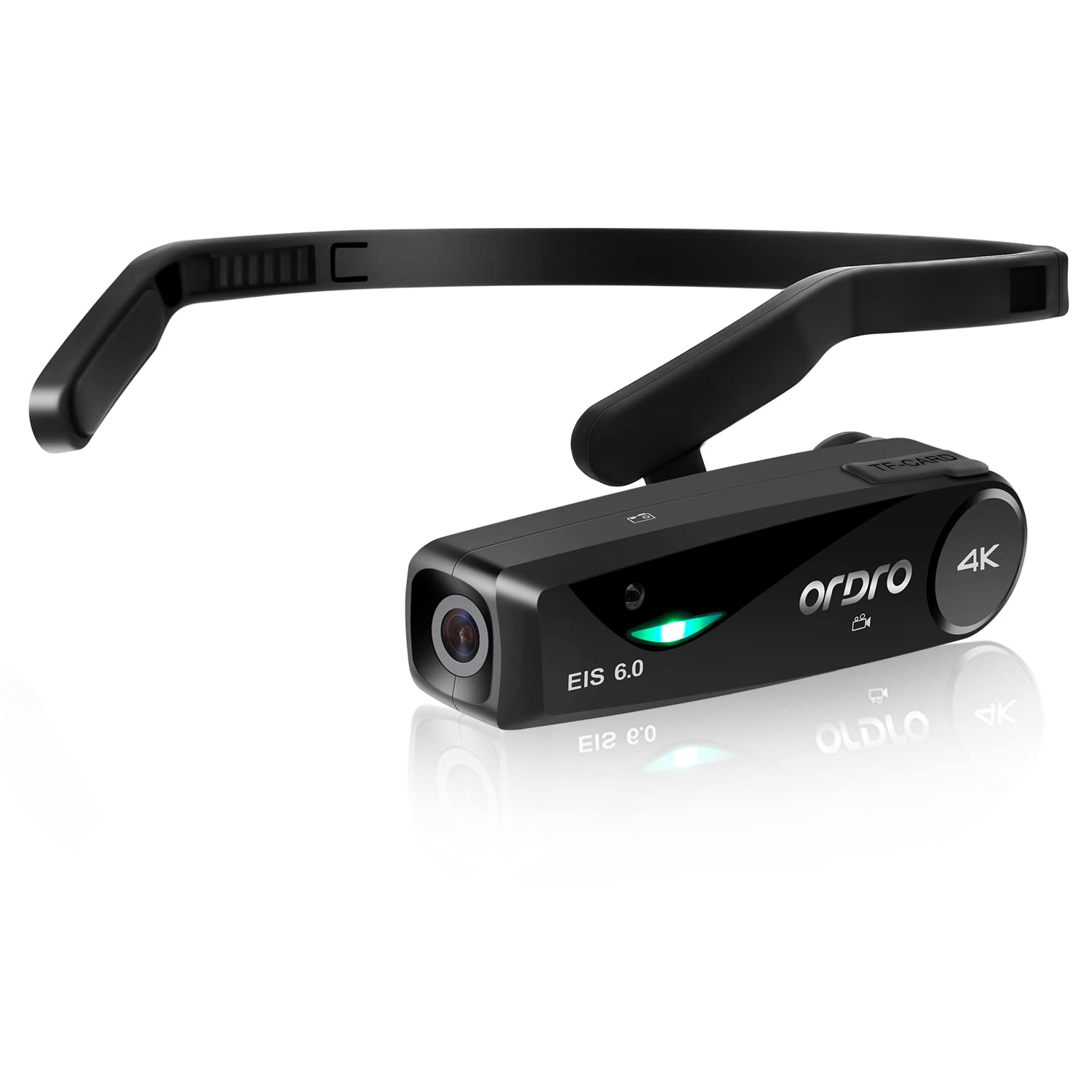 Ordro Ep6 Plus Vlog Camera 4K Camcorder Hands Free Lightweight Mini Wearable Video Camera Full Hd 1080P 60Fps Wi Fi App Connection Recorder  Black