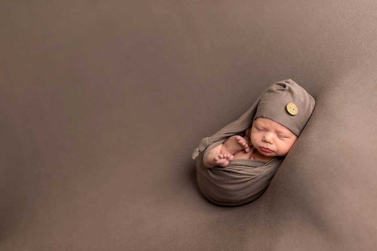 Amos And Sawyer Solid Fabric Wrap/Layer, Newborn Baby Layer Photography Prop (Toffee)