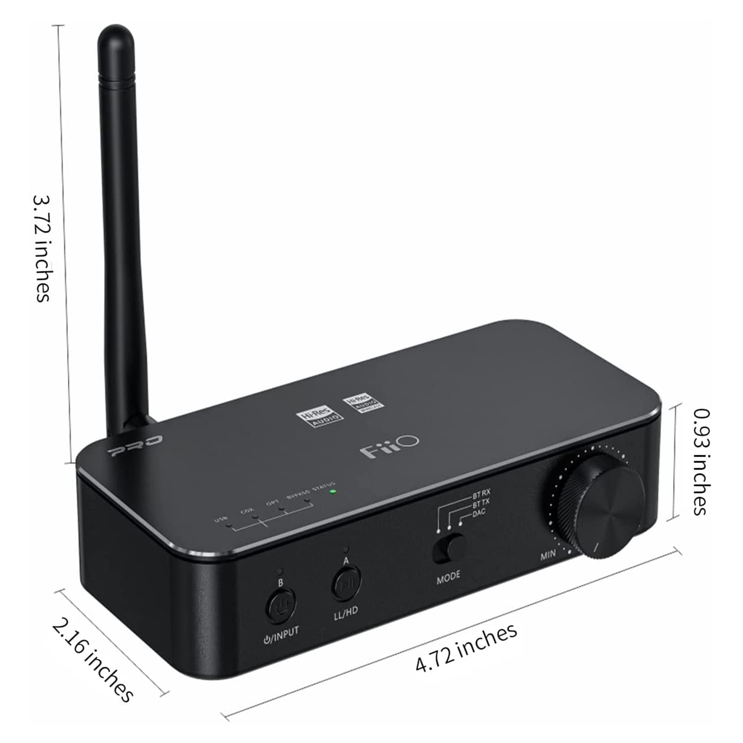 Fiio Bta30Pro Bluetooth Receiver Portable Transmitter Stereo Wireless High Resolution Aptx/Ldac Dsd256 Optical/Coaxial/Line Out For Pc/Tv/Speaker/Home Audio