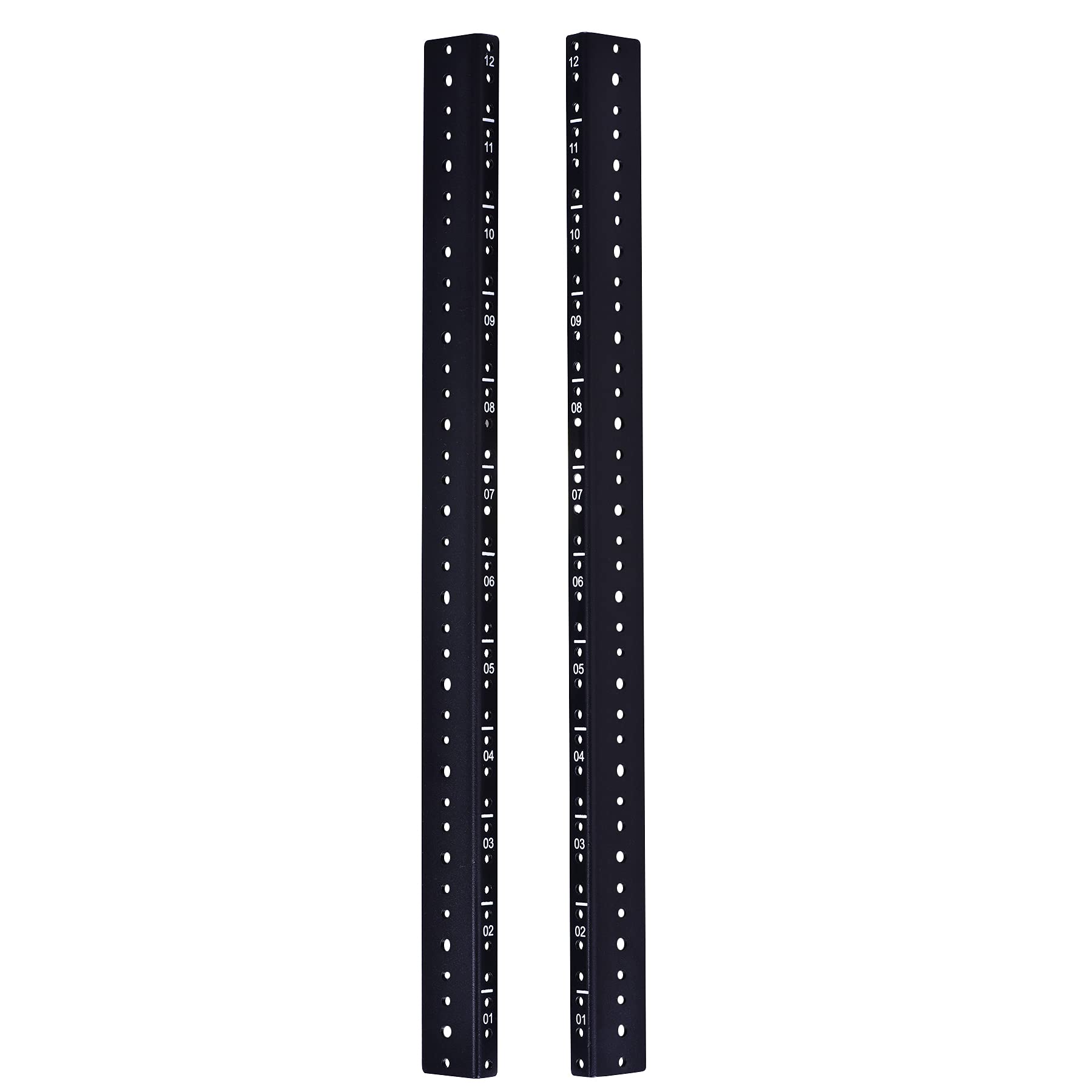 Rackpath 12U Vertical Server Rack Rail Pair Kit, Diy Rack Build, 12 24 Screws X48